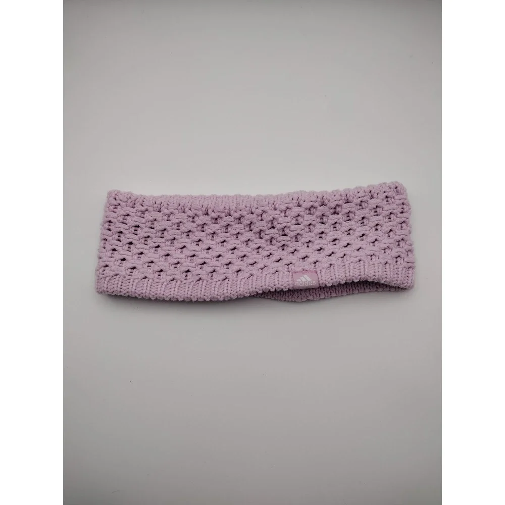 Adidas Womens Lavender Purple Knit Fleece Lined Headband Ear Warmer One Size